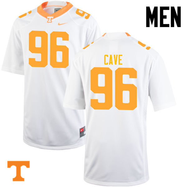 Men #96 Joey Cave Tennessee Volunteers College Football Jerseys-White
